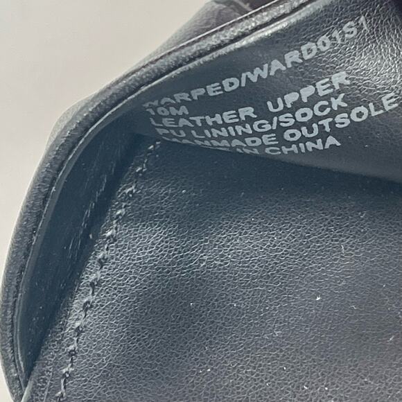 NEW STEVE MADDEN Warped Heels Size 10 Platform Leather Black Cork Y2K Inspired - Picture 2 of 12